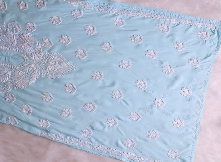 Mahnoor Powder Blue Long Modal Kurta