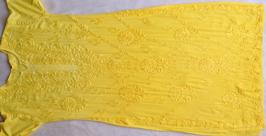 Anam Pastel Yellow Modal Ombre Kurta Pant set