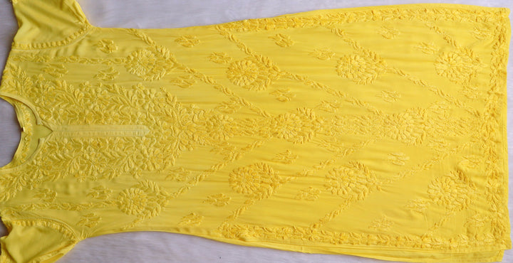 Anam Pastel Yellow Modal Ombre Kurta Pant set
