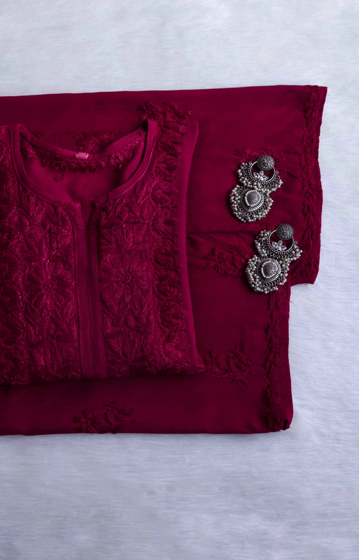 Amirah Deep Plum 2 piece Rayon set