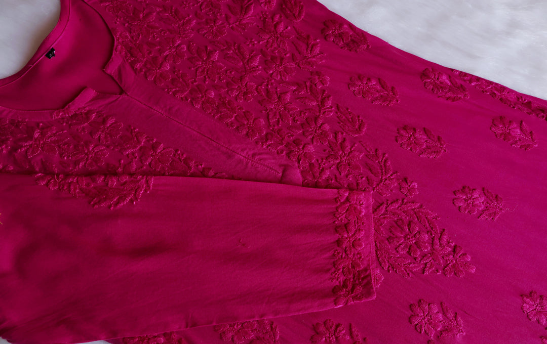 Iqra Deep Pink 2 piece Rayon set