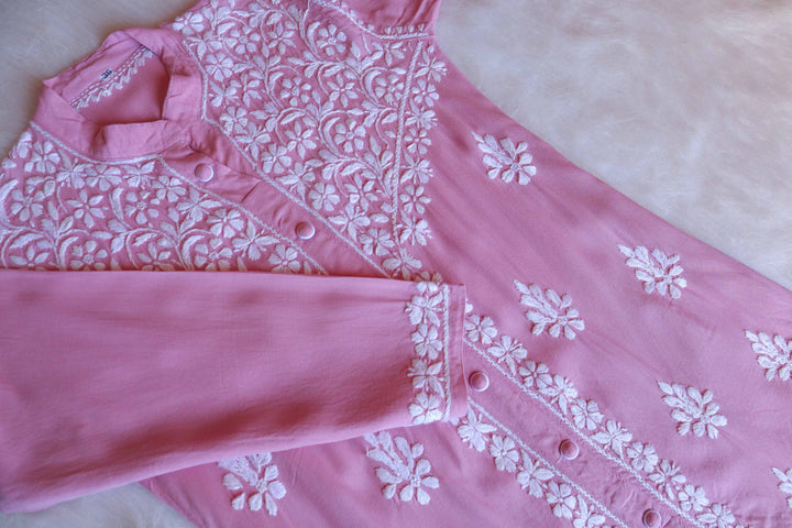 Hayaa Mauve Pink Rayon Coord set