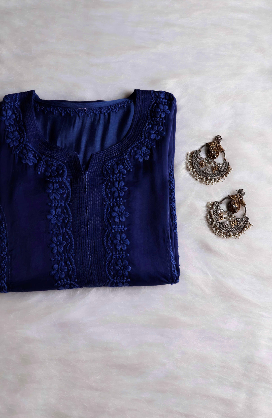 Mehr Royal Blue Modal Silk Dress