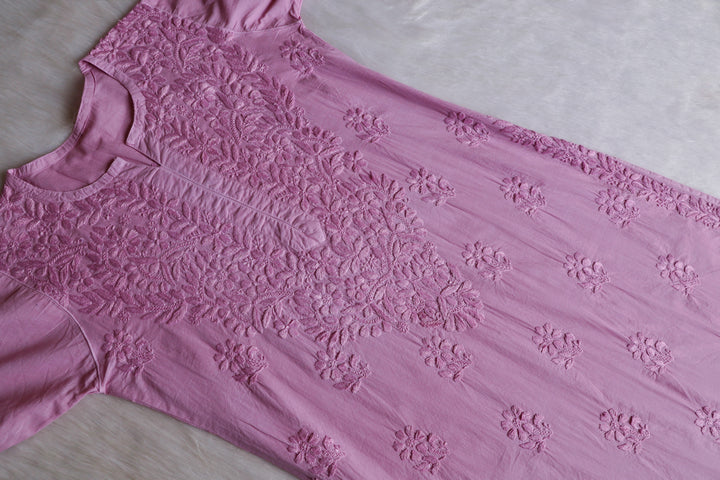 Anah Dusty Lavender Pure Cotton Kurta
