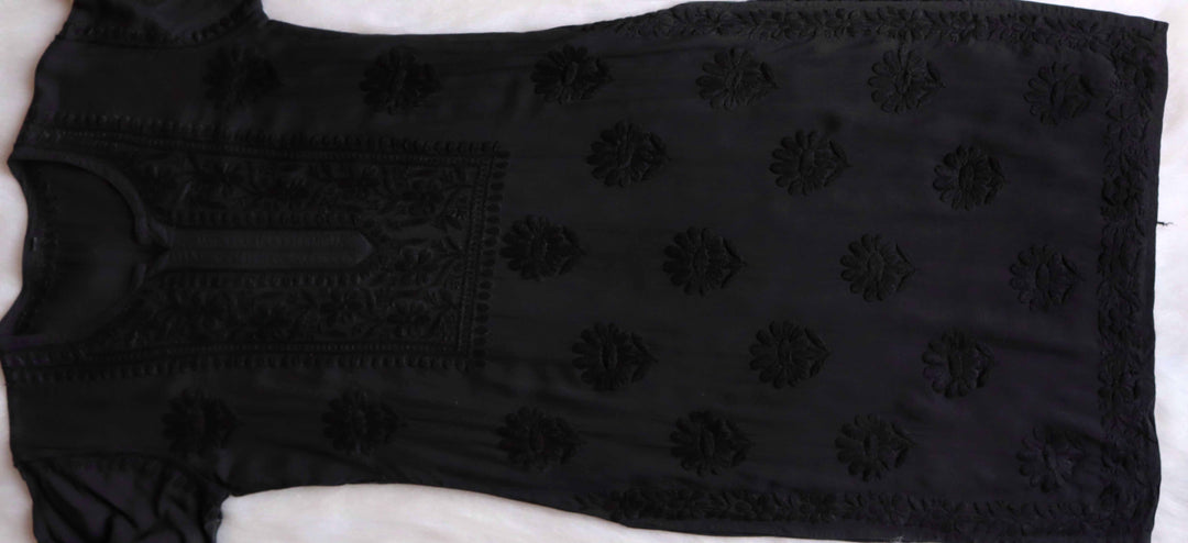Duaa Black Modal Kurta Pant set