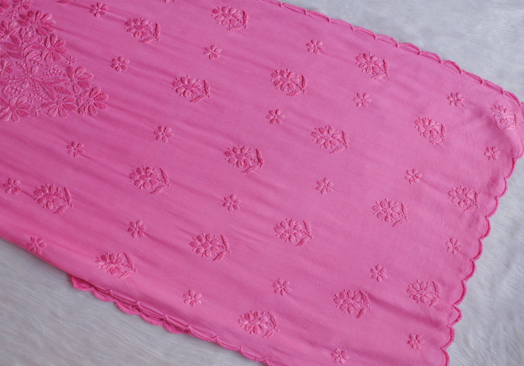 Alishba Baby Pink Scalloped Rayon set