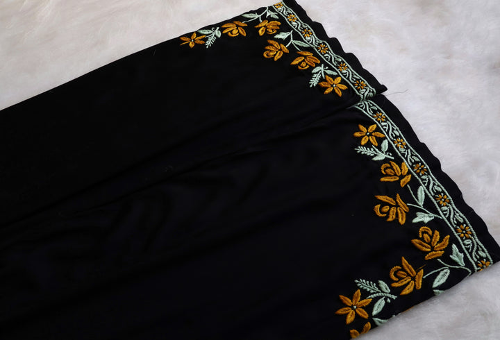 Gul Kashmiri Black & Yellow Modal Kurta Set