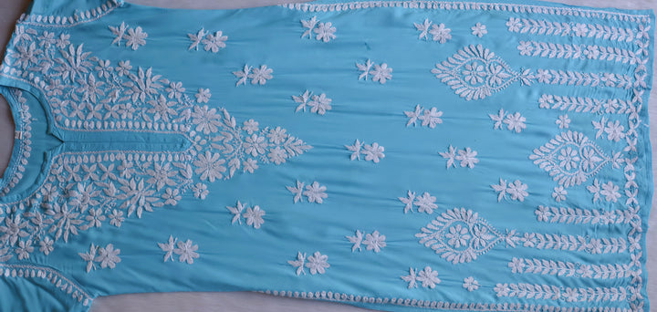 Hayaa Sky Blue Pure Modal Kurta