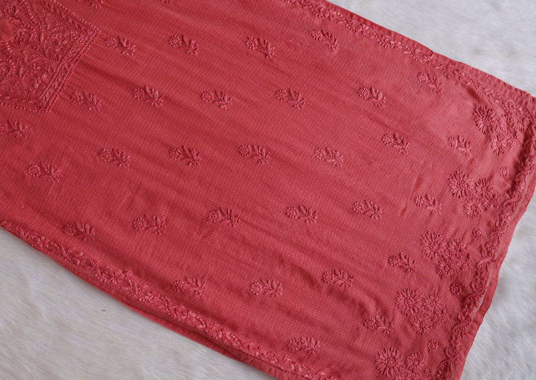 Renisa Rose Brown Soft Kota Kurta