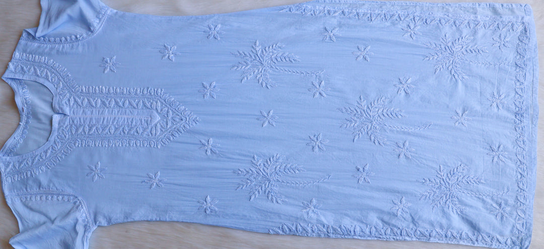 Heer Ice Blue Pure Cotton Kurta