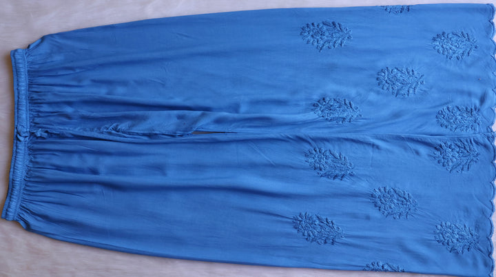 Alishba Ice Blue Scalloped Rayon set
