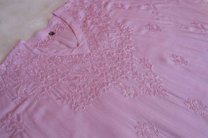 Sadiya Dusty Purple Luxe Muslin Kaftan