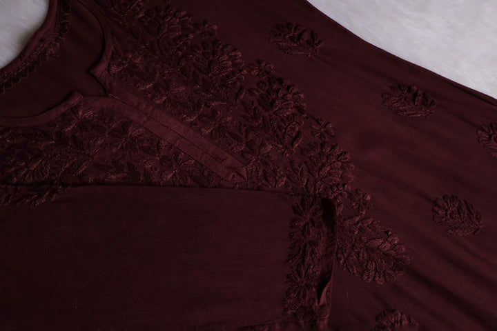 Alvira Smoky Purple Ombre Long Rayon Kurta