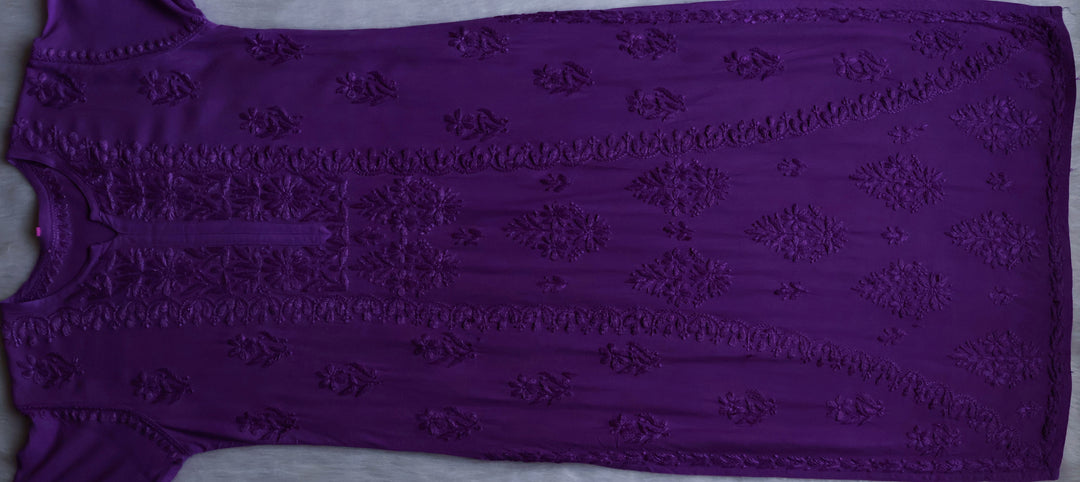 Amirah Deep Purple 2 piece Rayon set