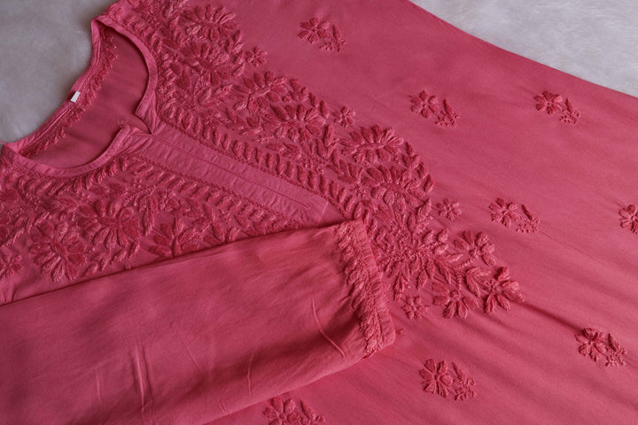 Amirah Rose Brown Ombre Long Rayon Kurta