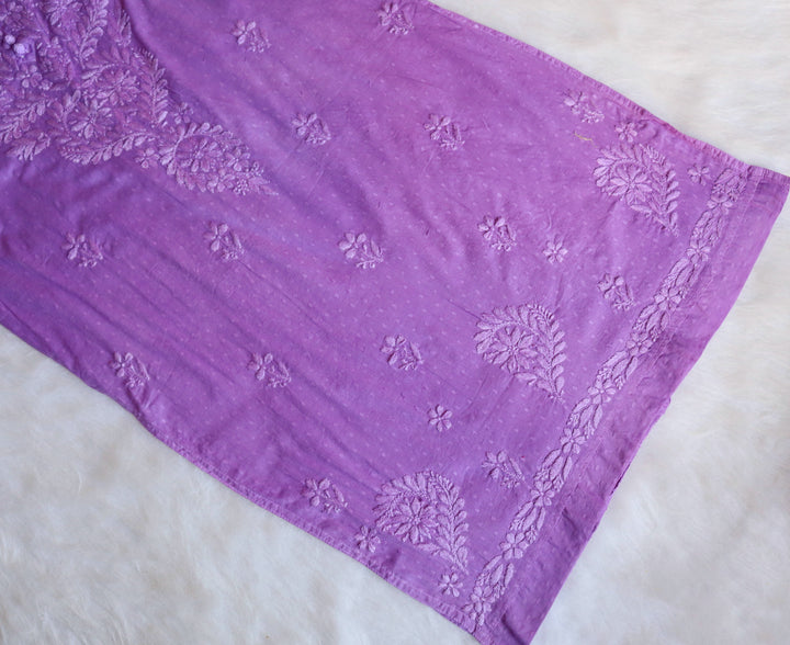 Nazakat Dusty Purple Cotton Kurta