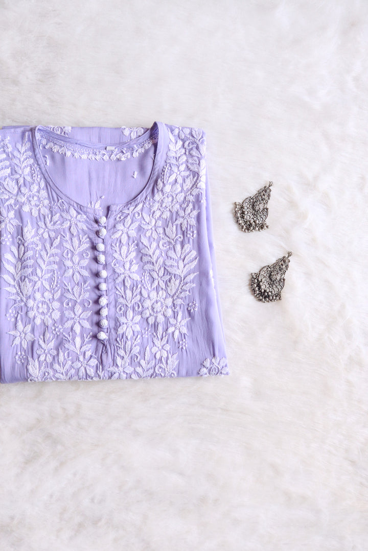 Duaa Lavender Long Modal Kurta