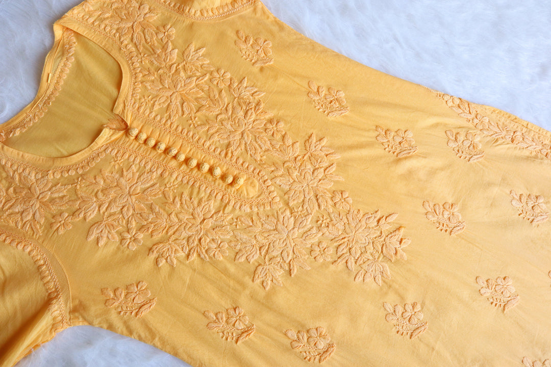 Aayat Yellow Cotton Kurta