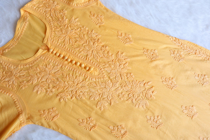 Aayat Yellow Cotton Kurta