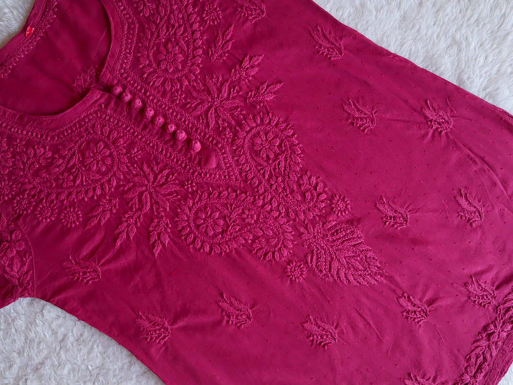 Nazakat Deep Pink short kurta