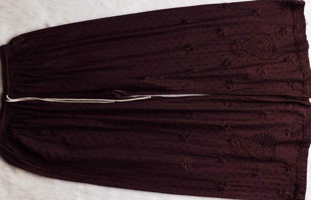 Nazakat Chocolate Brown 3 Piece Cotton Kurta set