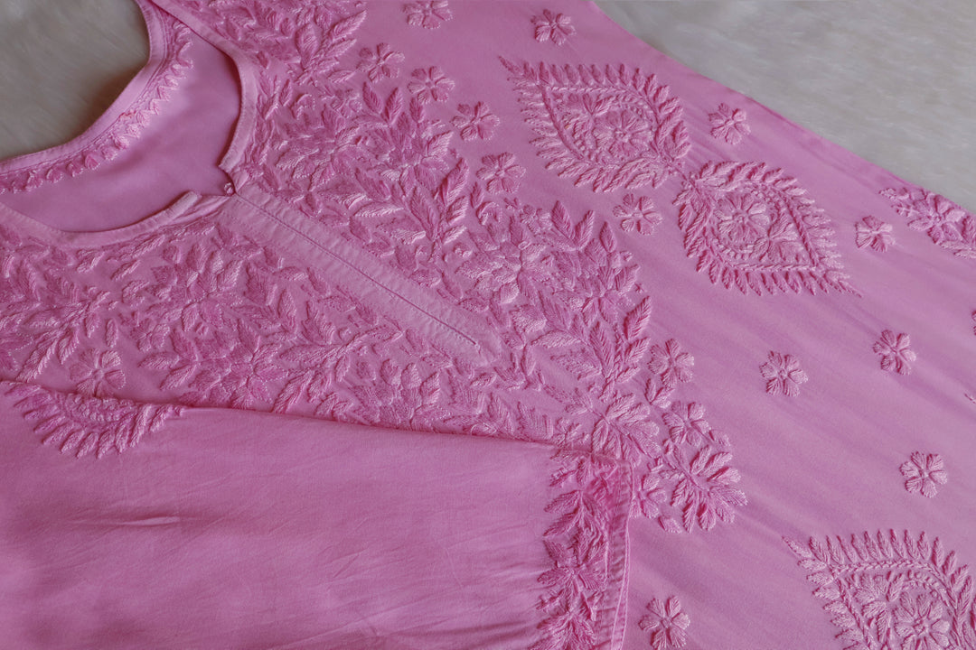 Zobia Baby Pink 2 piece Rayon set