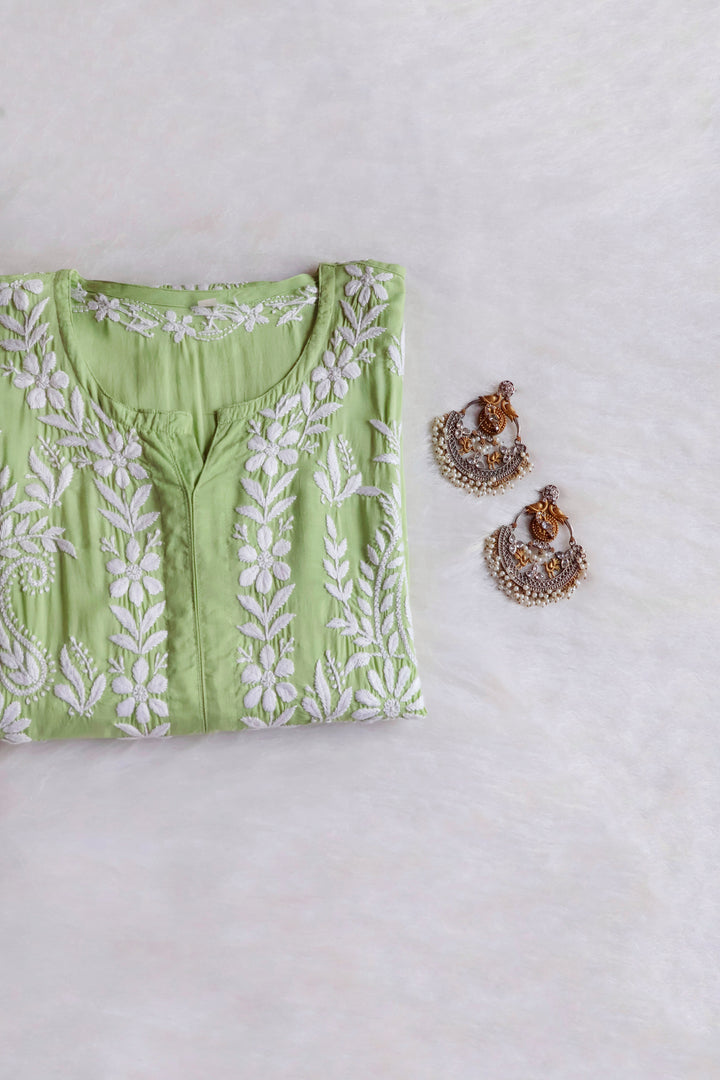 Lily Lime Green Long Modal Kurta
