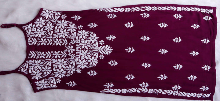 Raaha Deep Purple Sleeveless Rayon Kurta Pant set