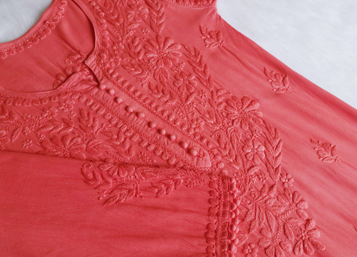 Enaara Rose Pink Potli Button Rayon set