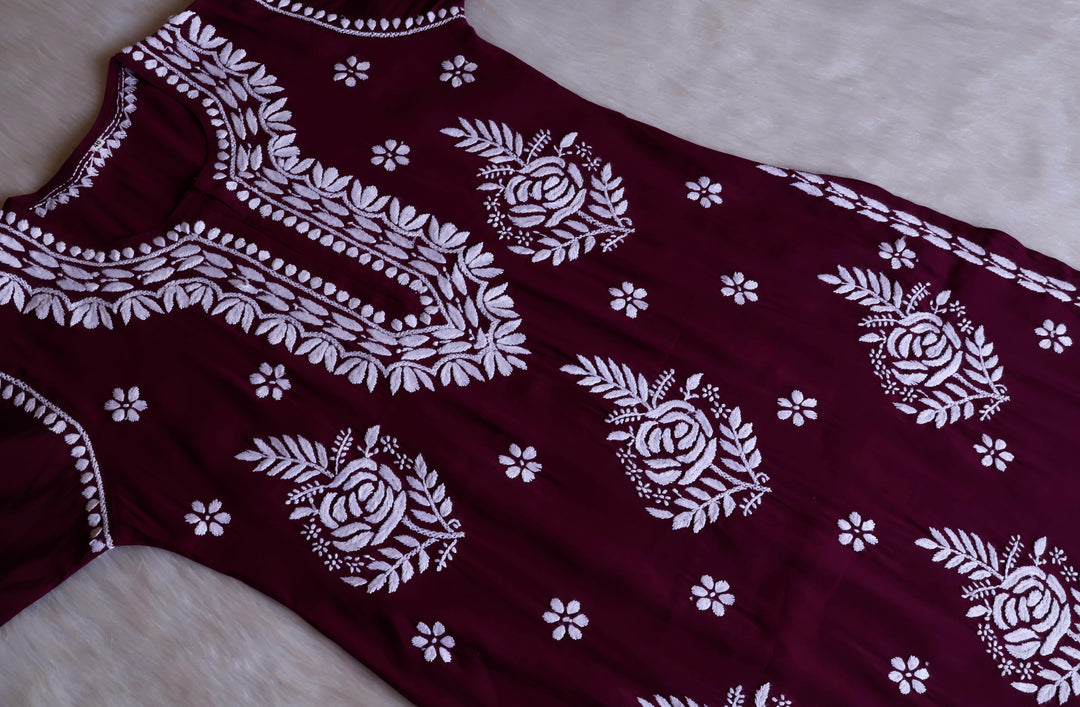 Anaisha Deep Purple Silk Crepe Kurta set