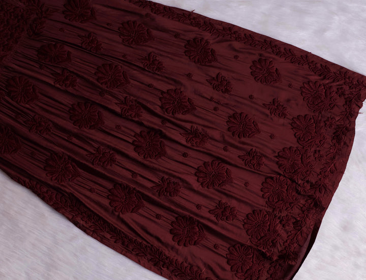 Hoor Chocolate Brown 10D Pure Muslin Kurta Set