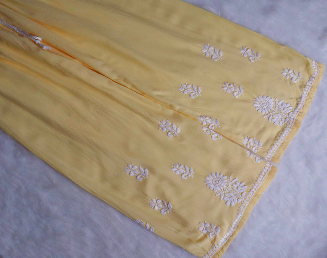 Gul Pastel Yellow Rayon Kurta Pant set