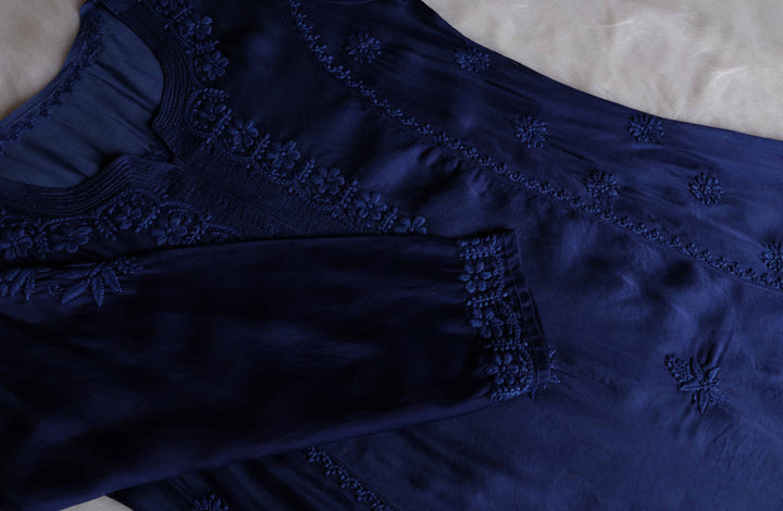 Mehr Royal Blue Modal Silk Dress