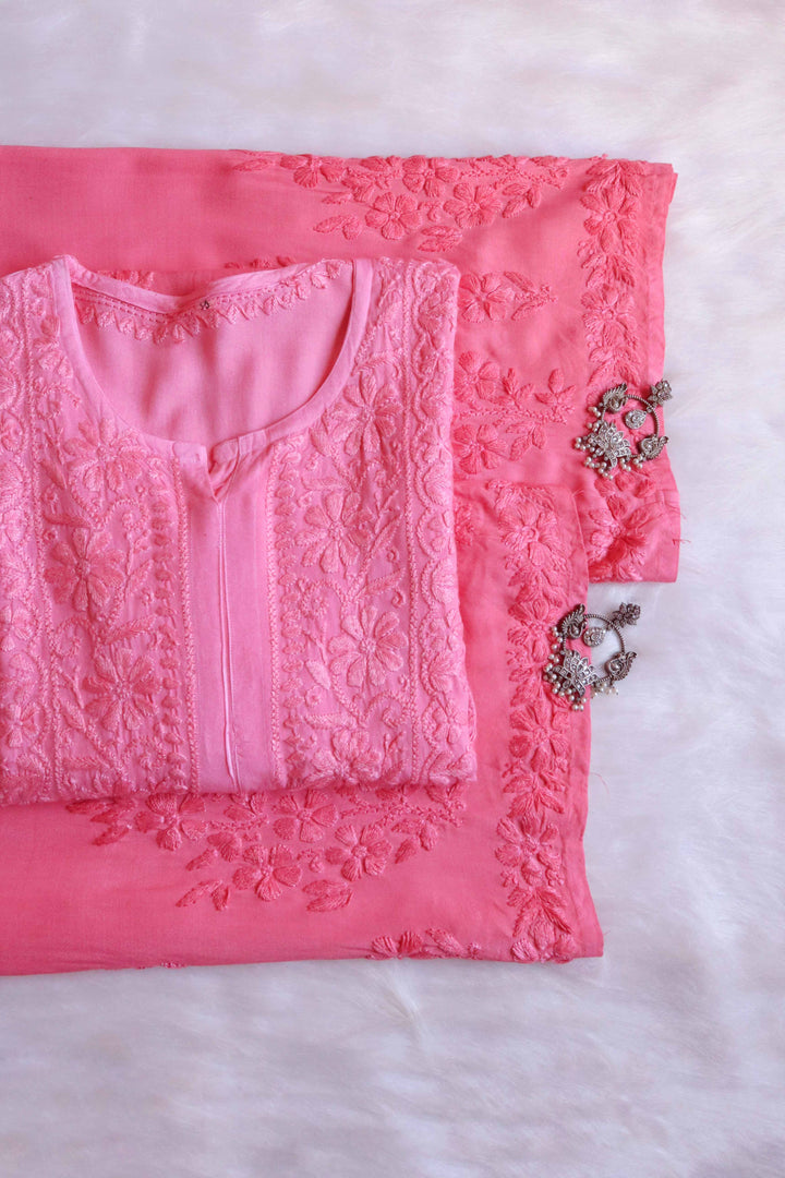 Aayat Rose Pink Rayon Kurta Pant set