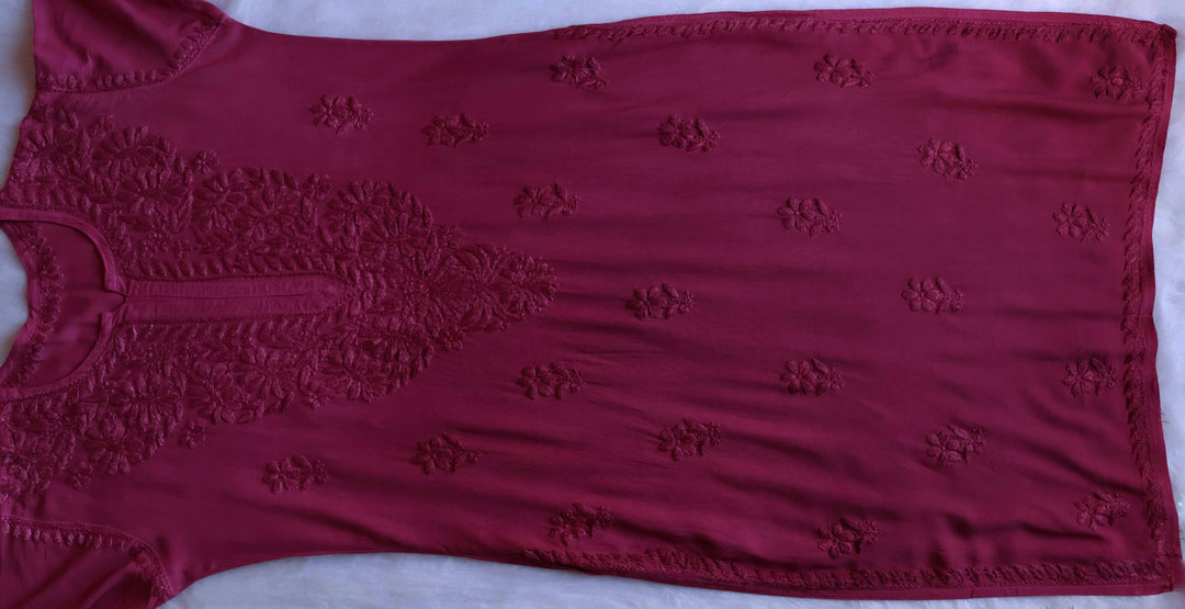 Amirah Dusty Purple Long Rayon Kurta