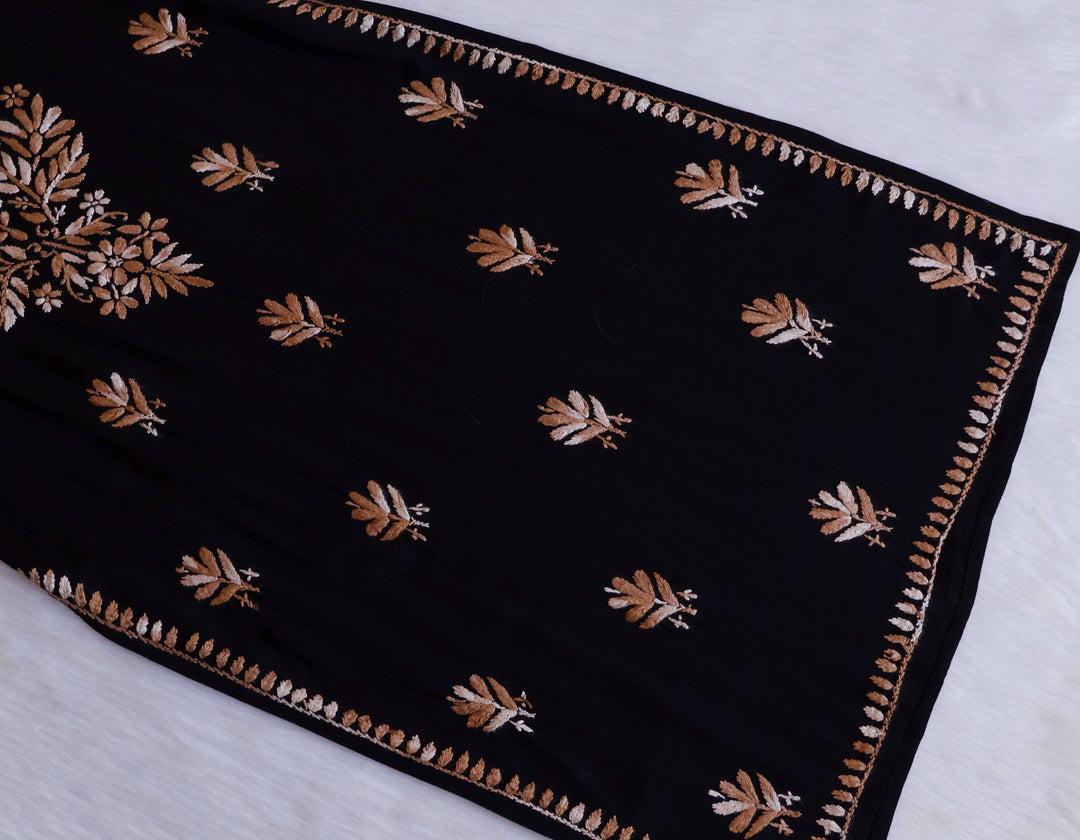 Sanam Black & Beige Ombre Long Rayon Kurta