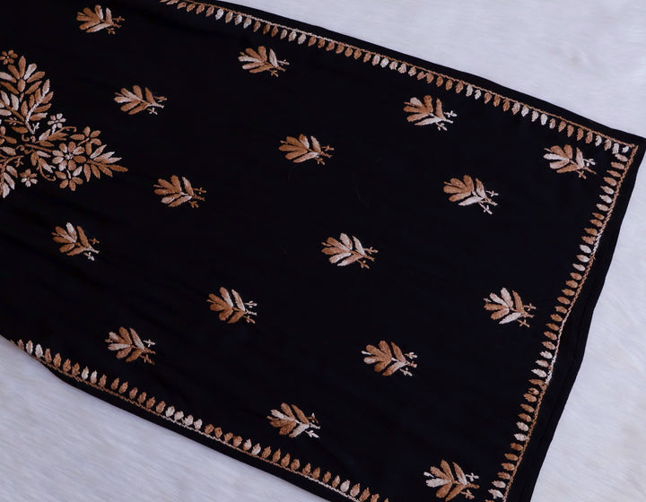 Sanam Black & Beige Ombre Long Rayon Kurta