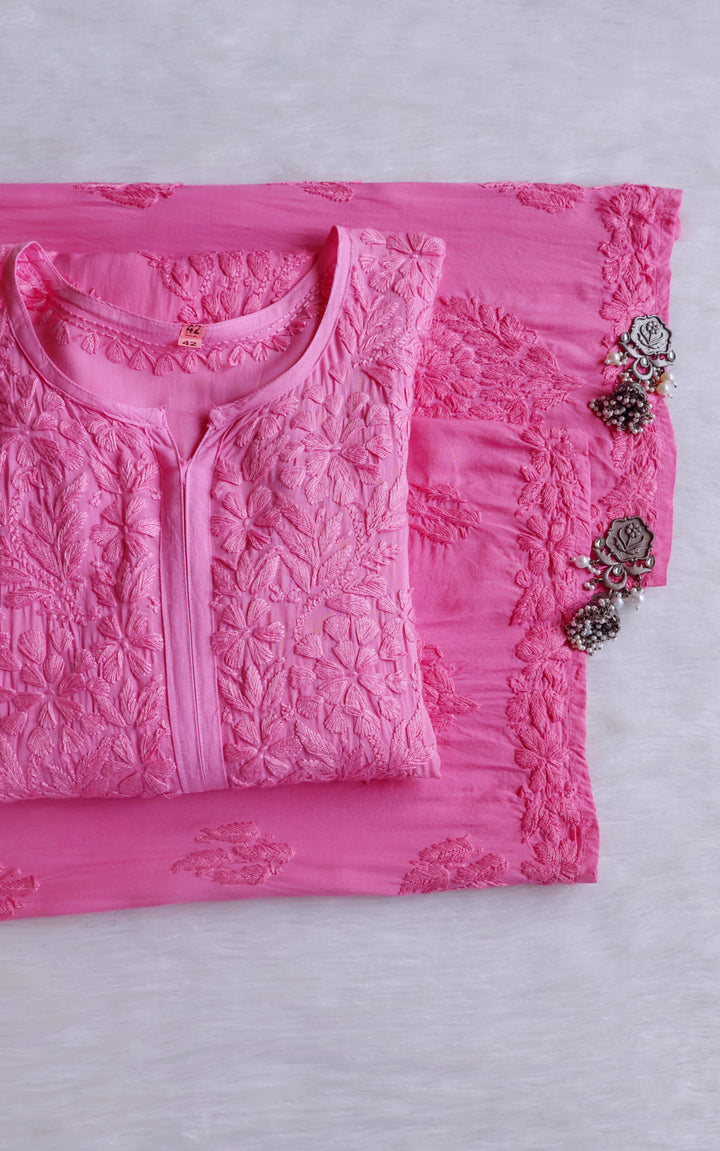 Anam Baby Pink Modal Ombre Kurta Pant set