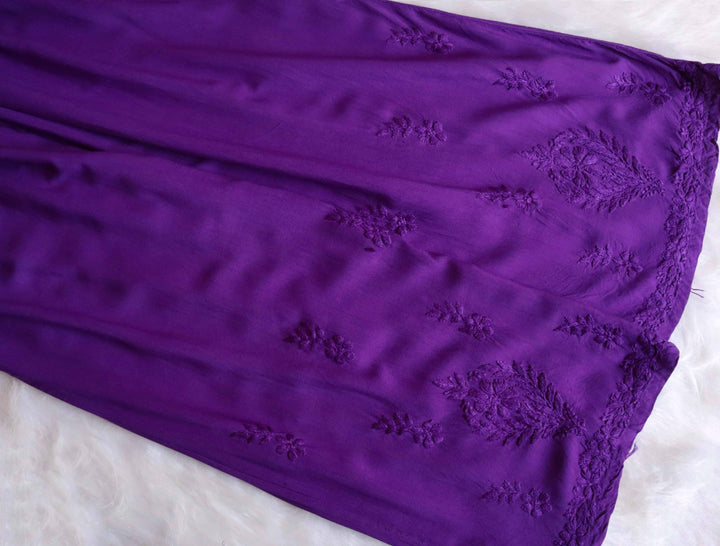 Nazakat Purple 2 piece Rayon set
