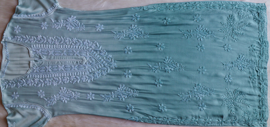 Mahnoor Sage Green Modal Silk Kurta Set
