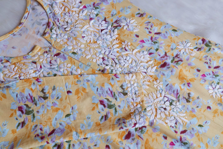 Maryam Yellow Long Modal Kurta