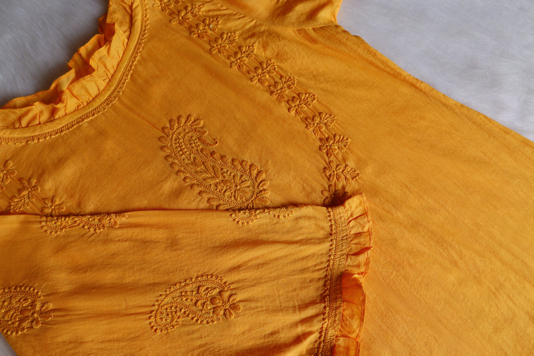 Zamda Afghani Mustard Pure Modal Set