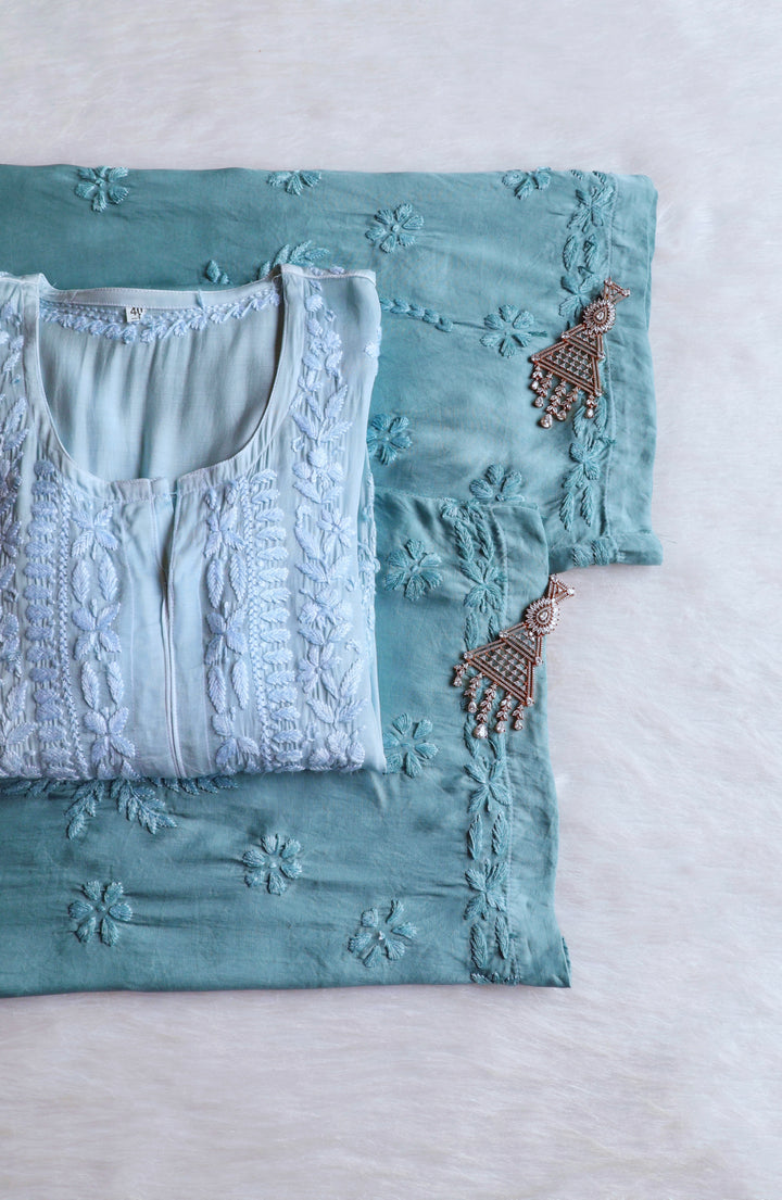 Mahnoor Sage Green Modal Silk Kurta Set
