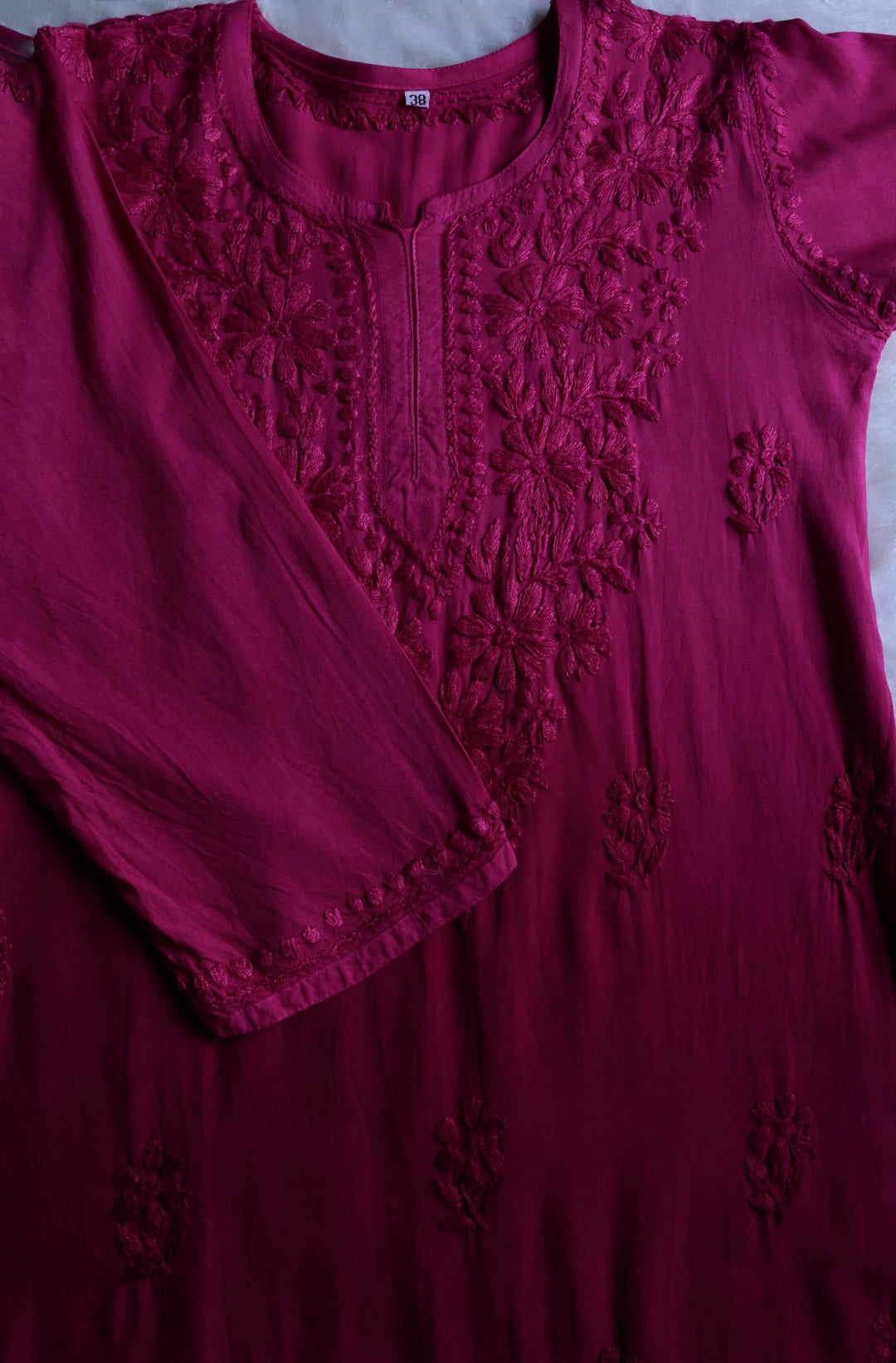 Farhaa Deep Purple Short Rayon Kurta