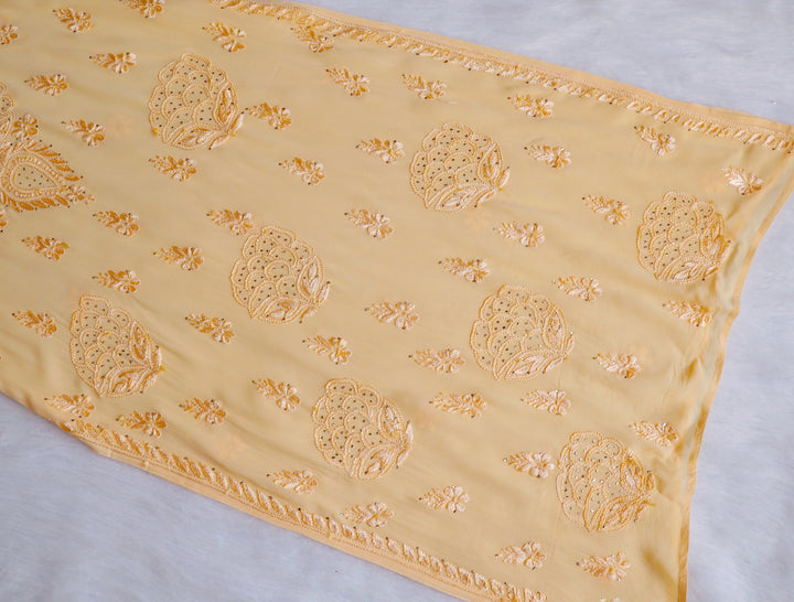 Hanaa Yellow Viscose Georgette Kurta