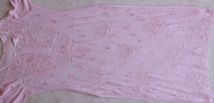 Hanaa Baby Pink Viscose Georgette Kurta