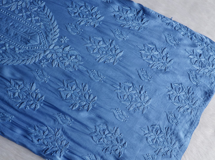 Mehr Ice Blue Modal Silk short top