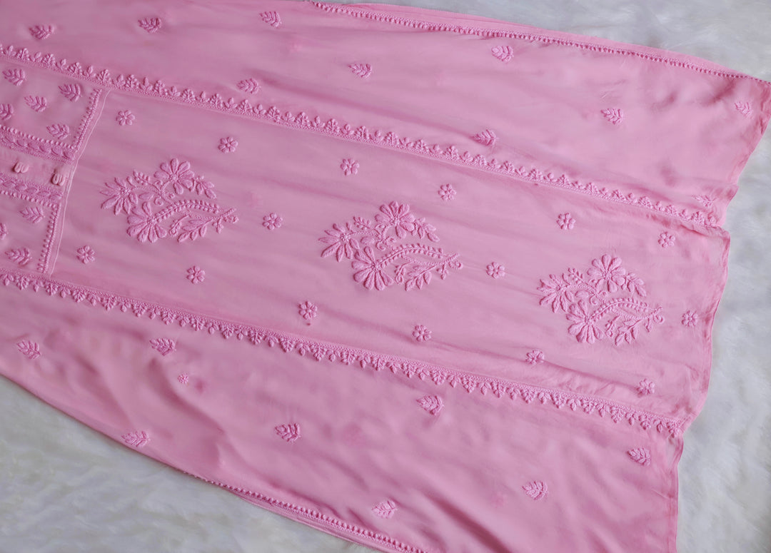 Duaa Baby Pink Viscose Georgette Kurta