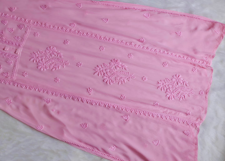 Duaa Baby Pink Viscose Georgette Kurta