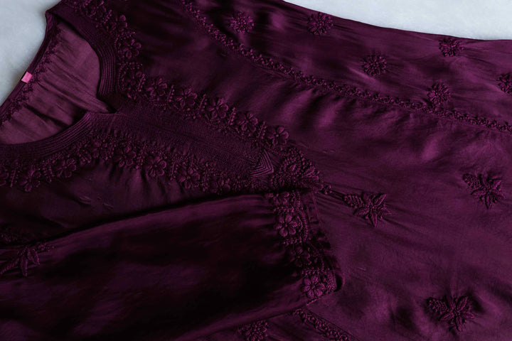 Mehr Deep Purple Modal Silk Dress